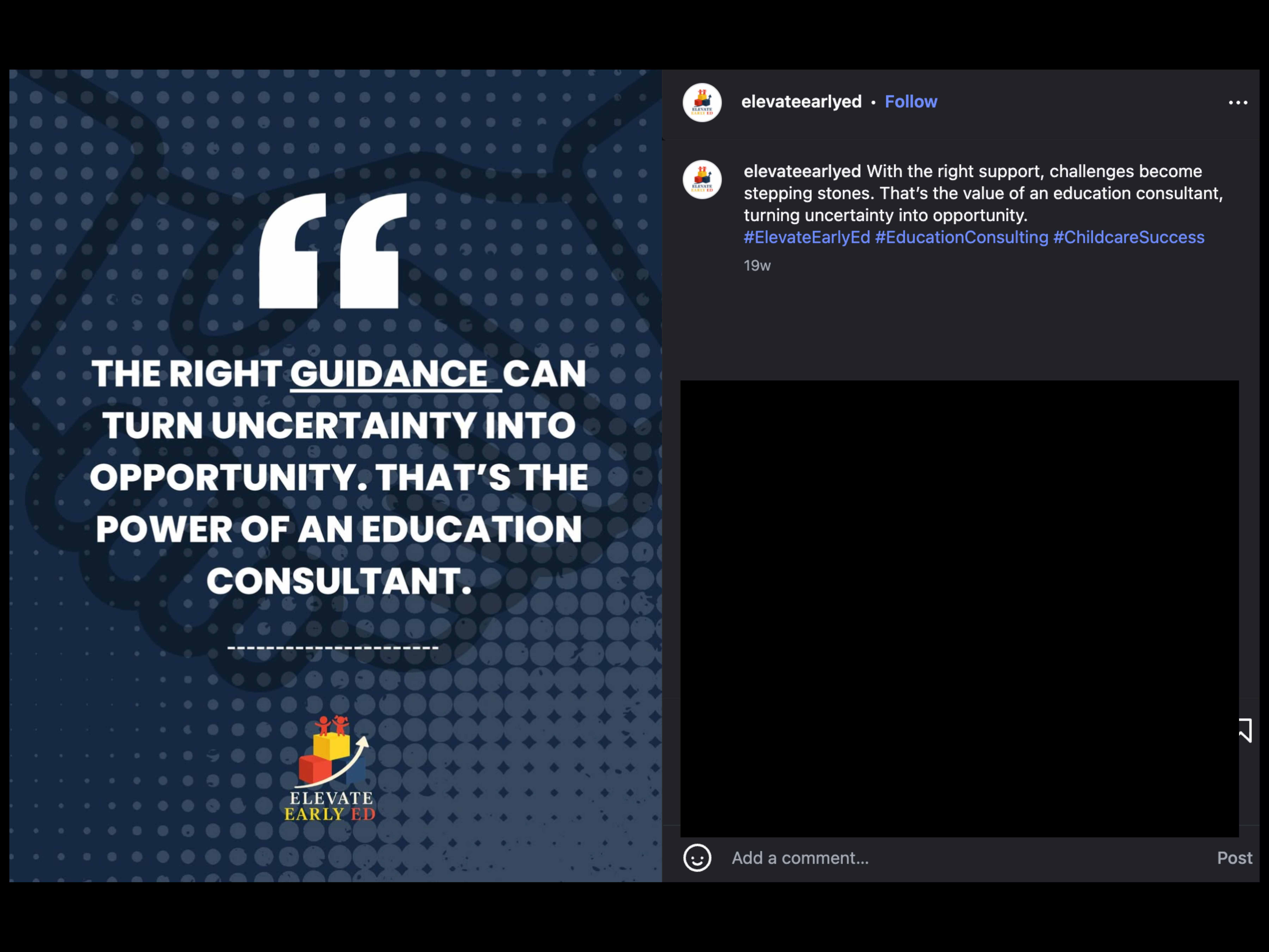 Instagram post - Education Consultant Quote